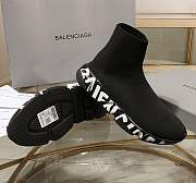 Balenciaga Speed Graffiti Trainers Black White Logo 605942W05GE1006 - 2