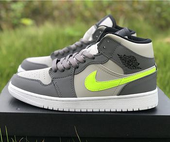 Air Jordan 1 Mid Gunsmoke Volt 554724-072
