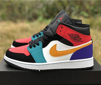 Air Jordan 1 Mid Bred Multi-Color 554724-125