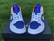 Air Jordan 1 Mid White Laser Orange Deep Royal Blue 554725-131 - 3