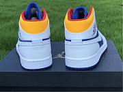 Air Jordan 1 Mid White Laser Orange Deep Royal Blue 554725-131 - 2