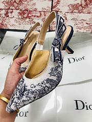 Dior J'aDior SlingBack Pump Black Flowers - 6