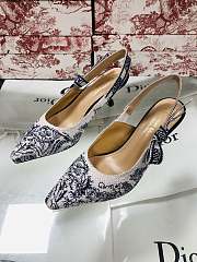 Dior J'aDior SlingBack Pump Black Flowers - 5