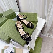 Gucci Women's Sandal with Horsebit Black 655411 BKO00 1000 - 6