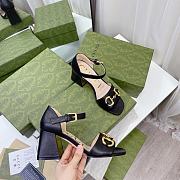 Gucci Women's Sandal with Horsebit Black 655411 BKO00 1000 - 5