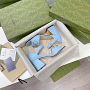 Gucci Women's Sandal with Horsebit Blue - 6