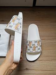 Gucci White Jerry Slide Sandals - 5