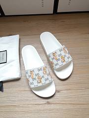 Gucci White Jerry Slide Sandals - 3