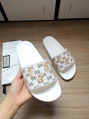 Gucci White Jerry Slide Sandals - 2