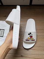 Gucci White Mickey Slide Sandals - 2