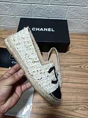 Chanel Slip On Sneakers Beige Vertical Stripes - 6