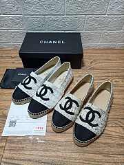 Chanel Slip On Sneakers Beige Vertical Stripes - 2