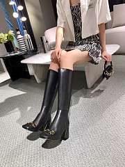Gucci Women's Knee-High Boot with Horsebit Black ‎643889 BKO00 1000 - 5