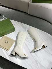 Gucci Women's Knee-High Boot with Horsebit White - 3