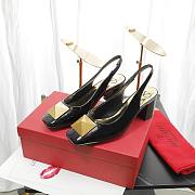 Valentino Garavani Maxi Stud 60mm Slingback Pumps Black - 1