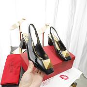 Valentino Garavani Maxi Stud 60mm Slingback Pumps Black - 4