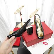 Valentino Garavani Maxi Stud 60mm Slingback Pumps Black - 3