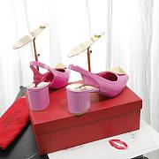 Valentino Garavani Maxi Stud 60mm Slingback Pumps Pink - 5