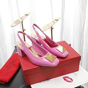 Valentino Garavani Maxi Stud 60mm Slingback Pumps Pink - 3