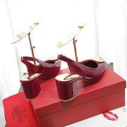 Valentino Garavani Maxi Stud 60mm Slingback Pumps Red Wine - 6
