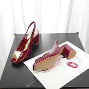 Valentino Garavani Maxi Stud 60mm Slingback Pumps Red Wine - 3