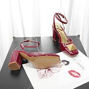 Valentino Garavani Roman Stud Square-toe Pumps Red Wine - 6