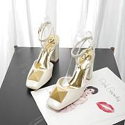 Valentino Garavani Roman Stud Square-toe Pumps White - 5