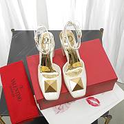 Valentino Garavani Roman Stud Square-toe Pumps White - 2
