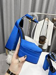 Versace Medusa Aevitas Platform Pumps Blue - 2