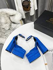 Versace Medusa Aevitas Platform Pumps Blue - 3