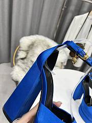 Versace Medusa Aevitas Platform Pumps Blue - 5