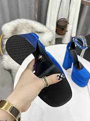 Versace Medusa Aevitas Platform Pumps Blue - 6