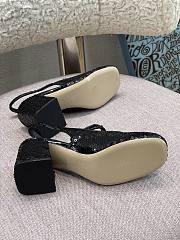 Miu Miu Sequined Slingback Pumps Black - 3
