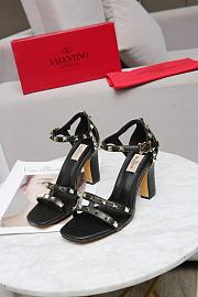 Valentino Garavani Rockstud Ankle Strap Sandal 90mm Black - 2
