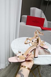 Valentino Garavani Rockstud Ankle Strap Sandal 90mm Pink - 6