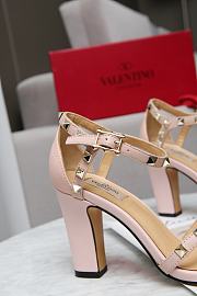 Valentino Garavani Rockstud Ankle Strap Sandal 90mm Pink - 5