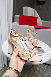 Valentino Garavani Rockstud Ankle Strap Sandal 90mm Pink - 3