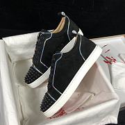 Christian Louboutin Louis Junior Spikes Orlato Flat Black - 3