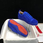 Christian Louboutin Louis Junior Spikes Orlato Flat Blue - 5