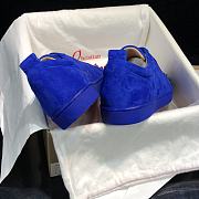 Christian Louboutin Louis Junior Spikes Orlato Flat Blue - 4