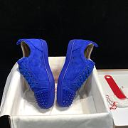 Christian Louboutin Louis Junior Spikes Orlato Flat Blue - 3