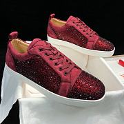 Christian Louboutin Louis Junior Strass Flat Red - 5