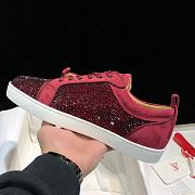 Christian Louboutin Louis Junior Strass Flat Red - 3