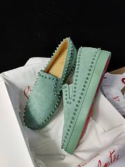 Christian Louboutin Pik Boat Mens Flat Green - 5