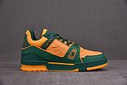 Louis Vuitton LV Trainer Sneaker Low Orange Green - 5