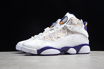 Air Jordan 6 Rings Hollywood White Court Purple Taxi Silver 322992-152