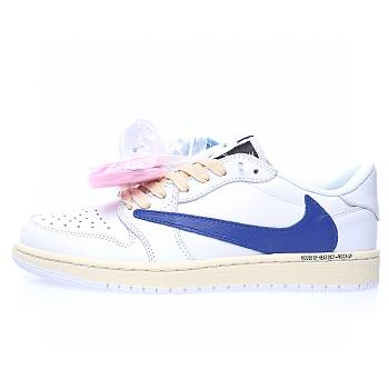 Air Jordan 1 Low OG SP Sail Blue White Travis Scott x Fragment DM6839-186