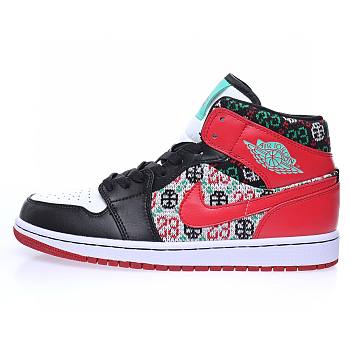 Air Jordan 1 Mid SE Ugly Christmas Sweater (GS) DM1208-150