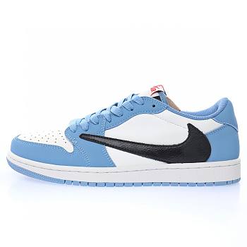 Air Jordan 1 Low University Blue White Black x Fragment x Travis Scott DH3277-109