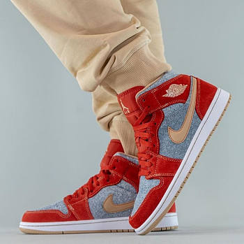 Air Jordan 1 Mid Denim Red DM4352-600